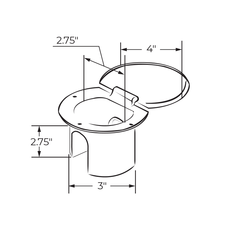 Stainless Steel Transom Shower Dimensions 1